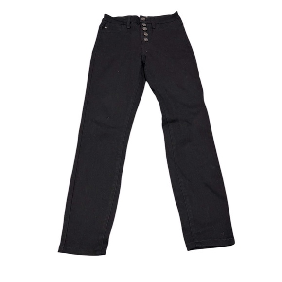 KanCan Women's Button Fly Jeans Black High Rise Skinny Size 1/24 - Picture 1 of 4